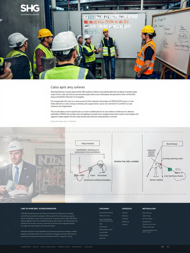 Briefing sécurité auprès des opérateurs autour d'un tableau d'observations manuscrit